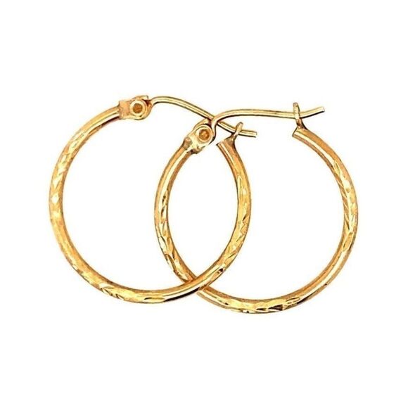 14k (3/4") Hoops Earrings  - Picture 1 of 6